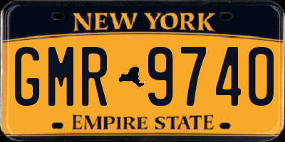 NY license plate GMR9740