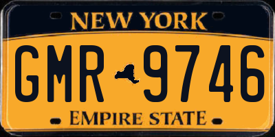 NY license plate GMR9746
