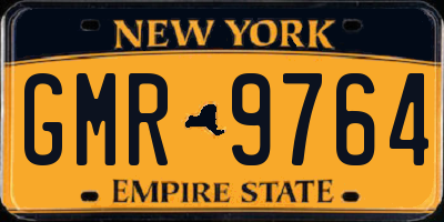 NY license plate GMR9764