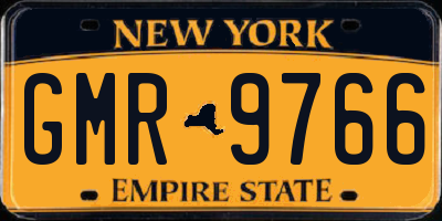 NY license plate GMR9766