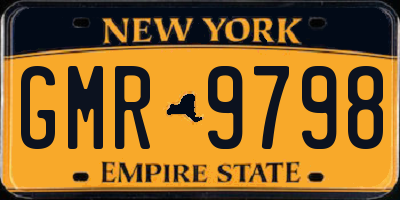 NY license plate GMR9798