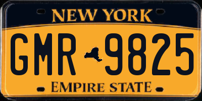 NY license plate GMR9825