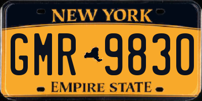 NY license plate GMR9830