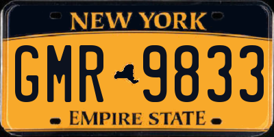 NY license plate GMR9833