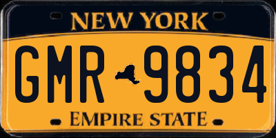 NY license plate GMR9834
