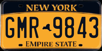 NY license plate GMR9843
