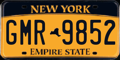 NY license plate GMR9852