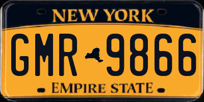 NY license plate GMR9866