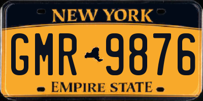 NY license plate GMR9876