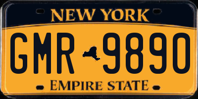 NY license plate GMR9890