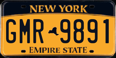 NY license plate GMR9891