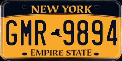 NY license plate GMR9894