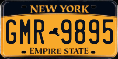 NY license plate GMR9895