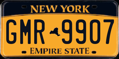 NY license plate GMR9907