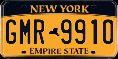 NY license plate GMR9910