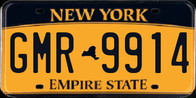 NY license plate GMR9914