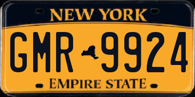 NY license plate GMR9924