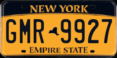 NY license plate GMR9927