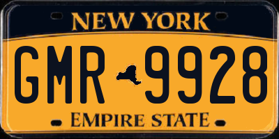 NY license plate GMR9928