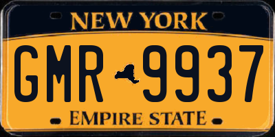 NY license plate GMR9937