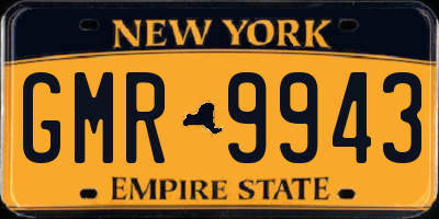 NY license plate GMR9943