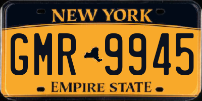 NY license plate GMR9945