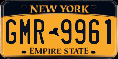 NY license plate GMR9961