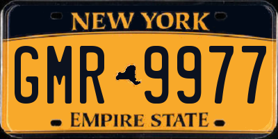 NY license plate GMR9977
