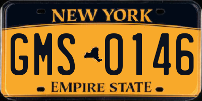 NY license plate GMS0146