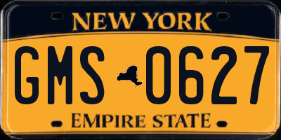 NY license plate GMS0627