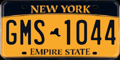 NY license plate GMS1044