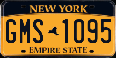 NY license plate GMS1095