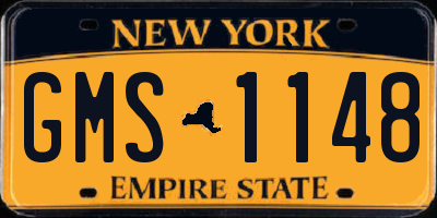 NY license plate GMS1148