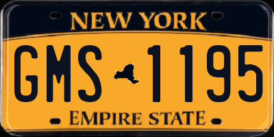 NY license plate GMS1195