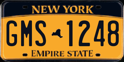 NY license plate GMS1248