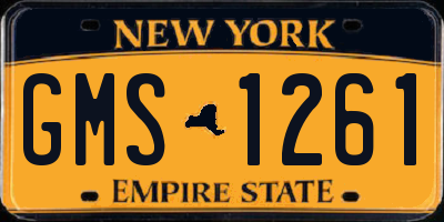 NY license plate GMS1261
