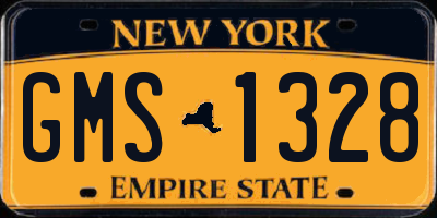 NY license plate GMS1328