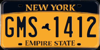 NY license plate GMS1412
