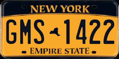 NY license plate GMS1422