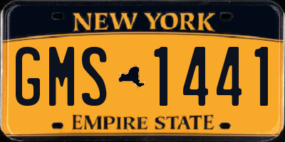 NY license plate GMS1441
