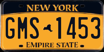 NY license plate GMS1453