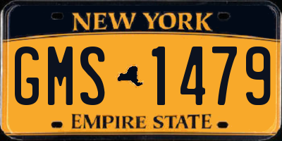 NY license plate GMS1479