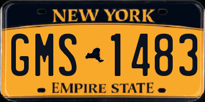NY license plate GMS1483