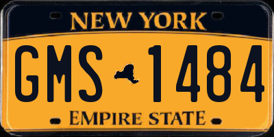 NY license plate GMS1484