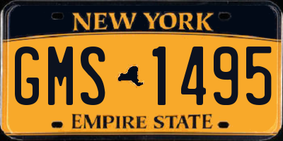 NY license plate GMS1495