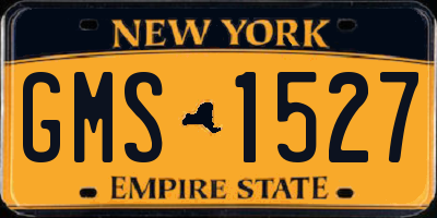 NY license plate GMS1527