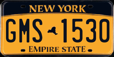 NY license plate GMS1530
