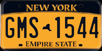 NY license plate GMS1544