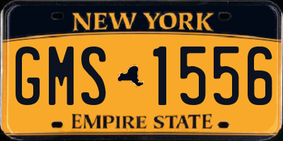 NY license plate GMS1556