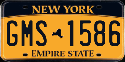 NY license plate GMS1586